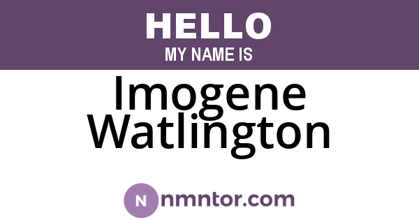 Imogene Watlington