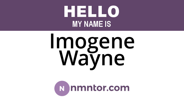 Imogene Wayne