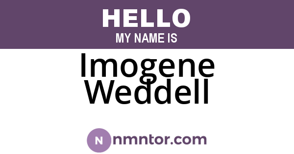 Imogene Weddell