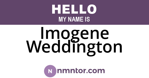 Imogene Weddington