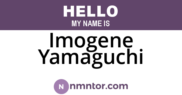 Imogene Yamaguchi