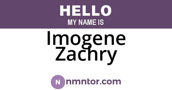 Imogene Zachry