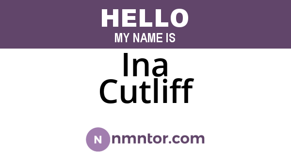 Ina Cutliff