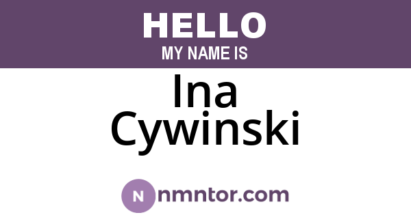 Ina Cywinski