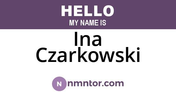 Ina Czarkowski