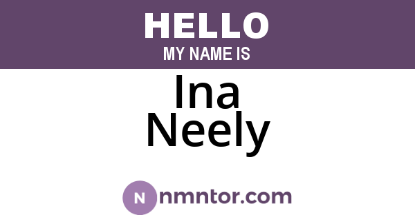 Ina Neely