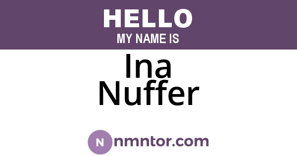 Ina Nuffer