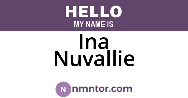 Ina Nuvallie