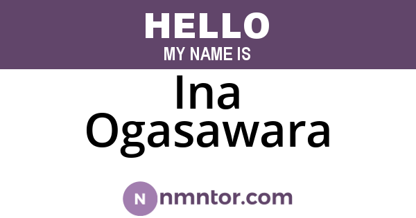 Ina Ogasawara