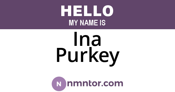 Ina Purkey