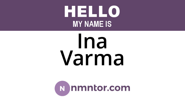 Ina Varma