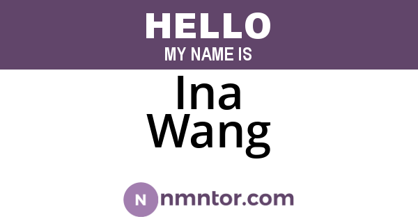 Ina Wang