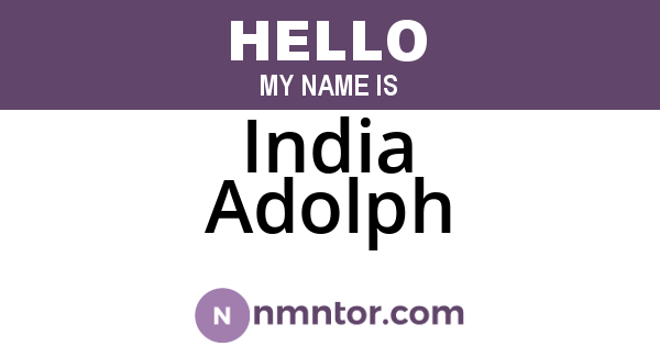 India Adolph