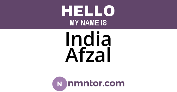 India Afzal