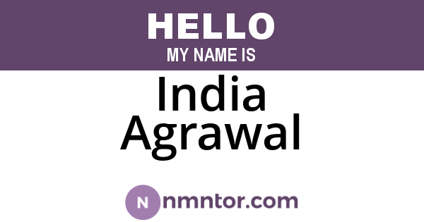 India Agrawal