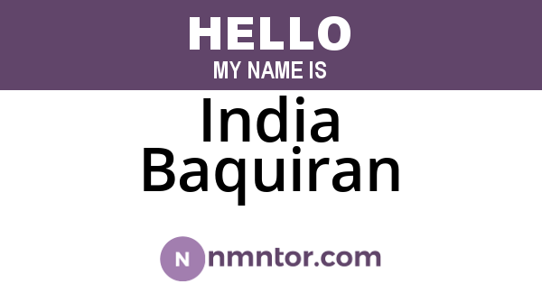 India Baquiran