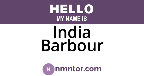 India Barbour