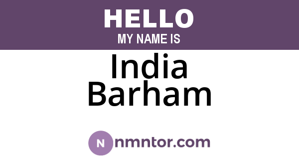 India Barham