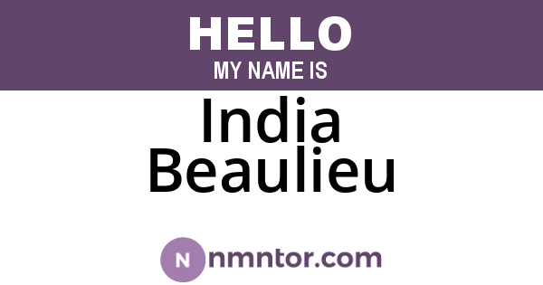 India Beaulieu