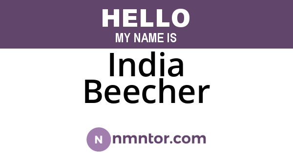 India Beecher