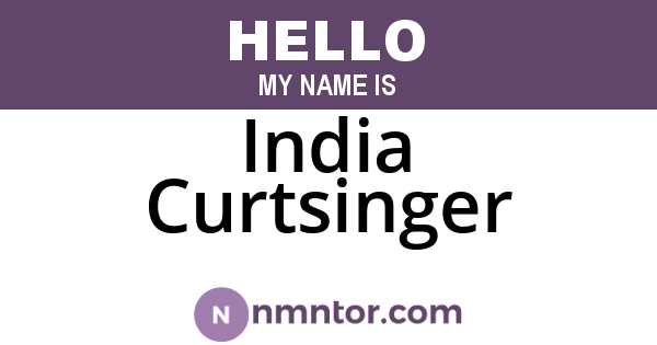 India Curtsinger