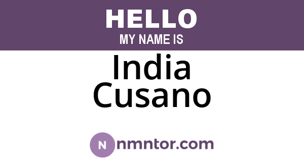 India Cusano