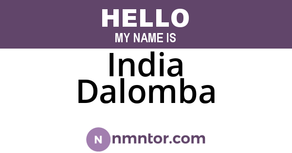 India Dalomba