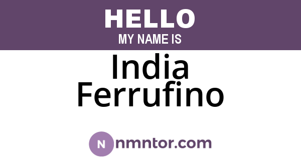 India Ferrufino