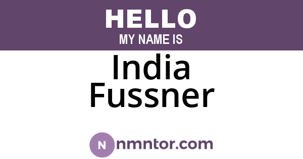 India Fussner