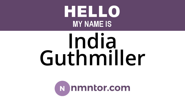 India Guthmiller