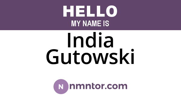 India Gutowski