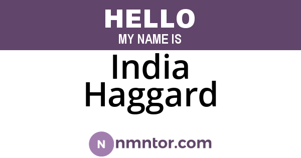 India Haggard