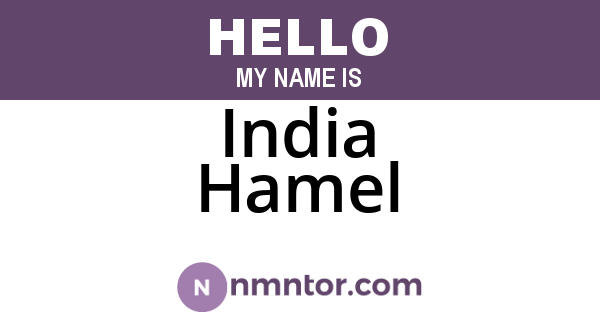 India Hamel