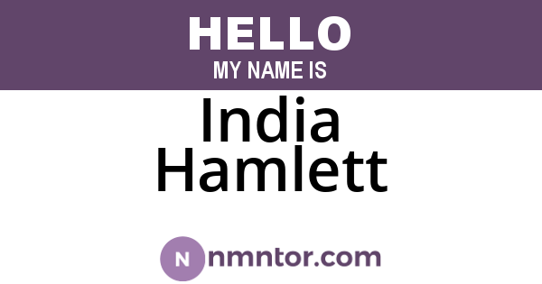 India Hamlett
