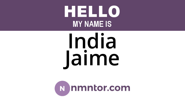 India Jaime
