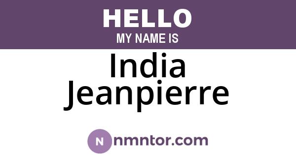 India Jeanpierre