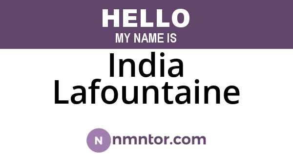 India Lafountaine