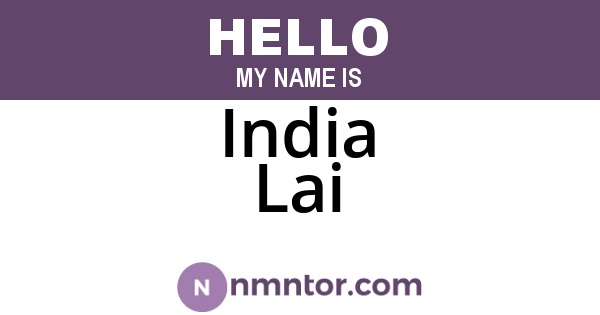 India Lai
