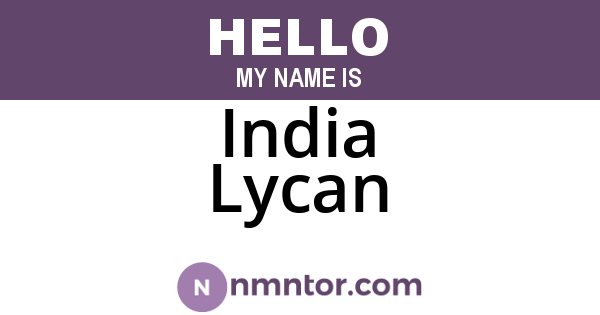 India Lycan