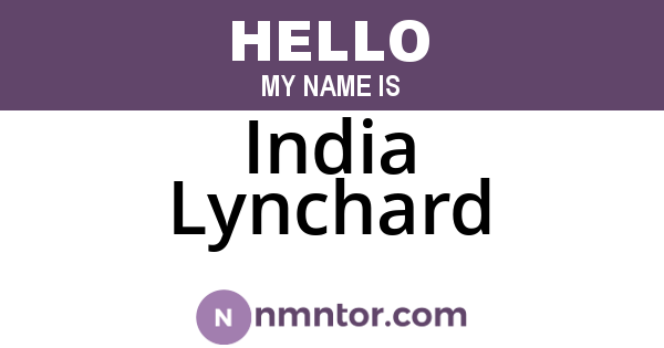India Lynchard