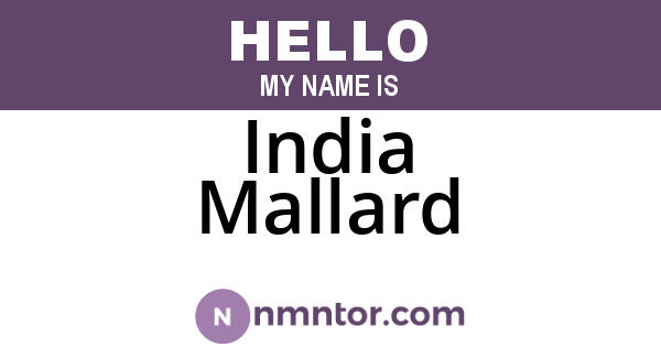 India Mallard
