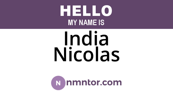 India Nicolas