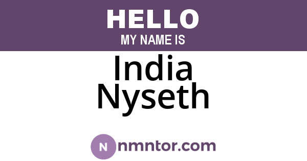 India Nyseth