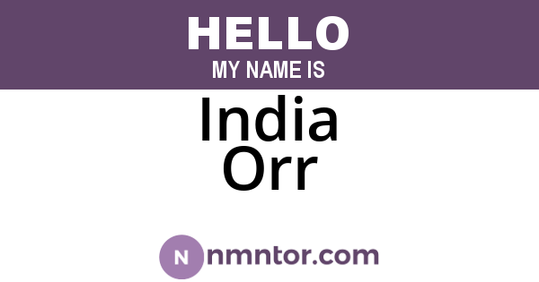 India Orr