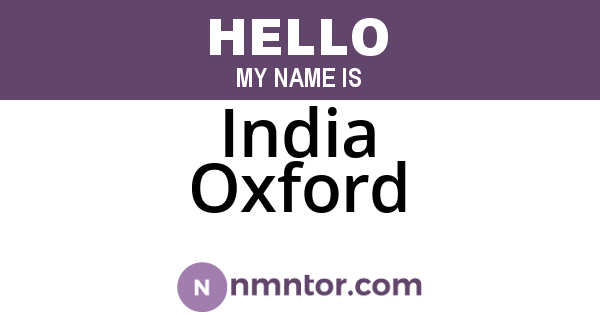 India Oxford