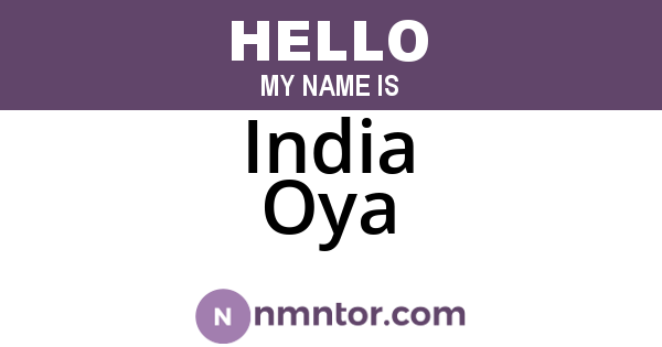 India Oya