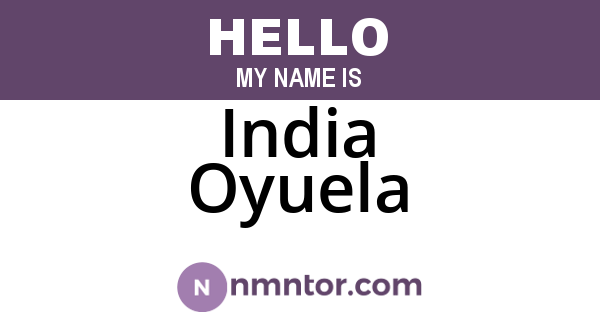 India Oyuela