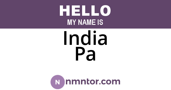 India Pa