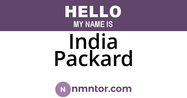 India Packard