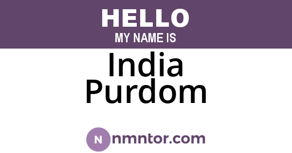 India Purdom